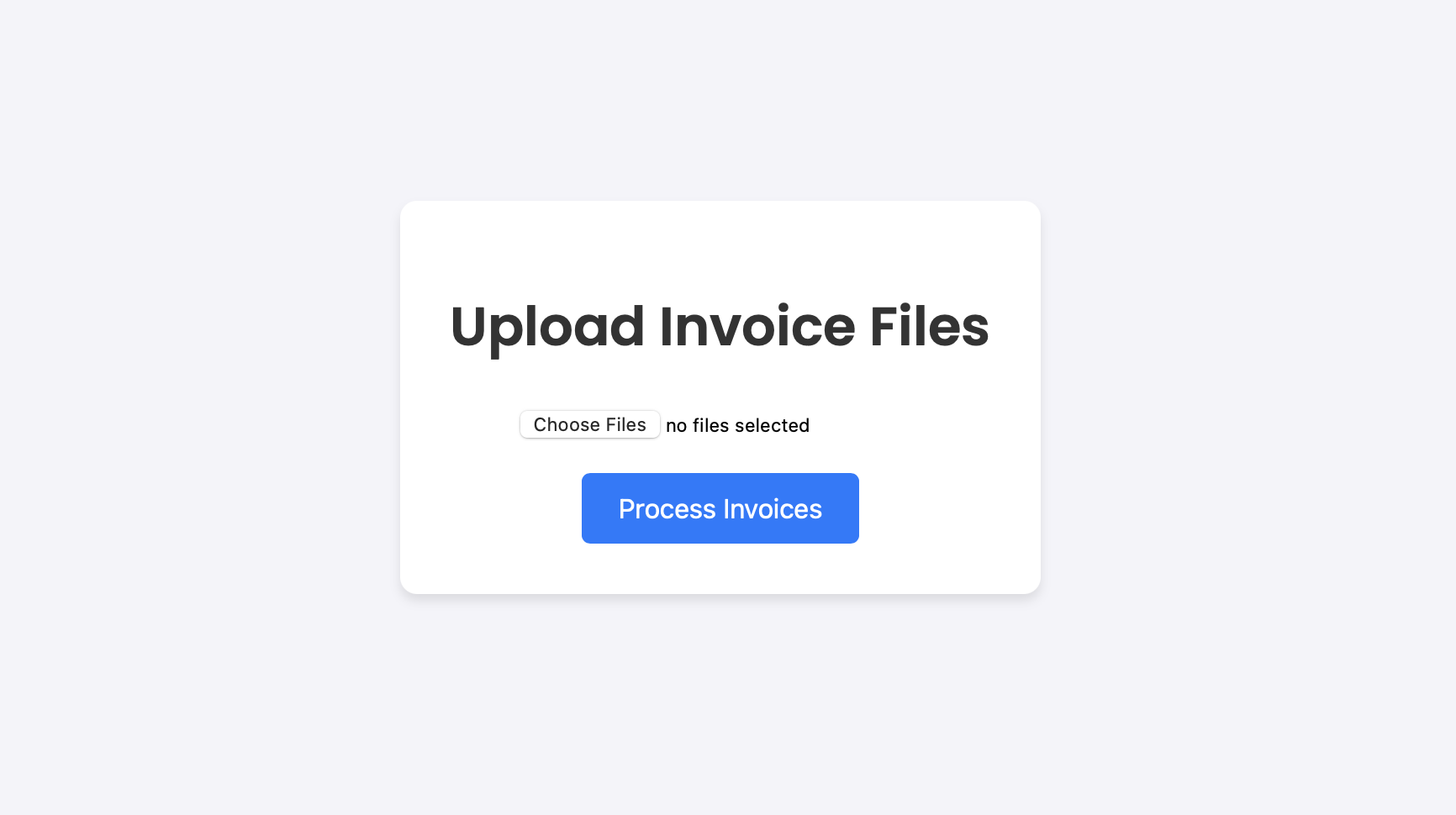 Polished user interface for the Flask invoice parser application