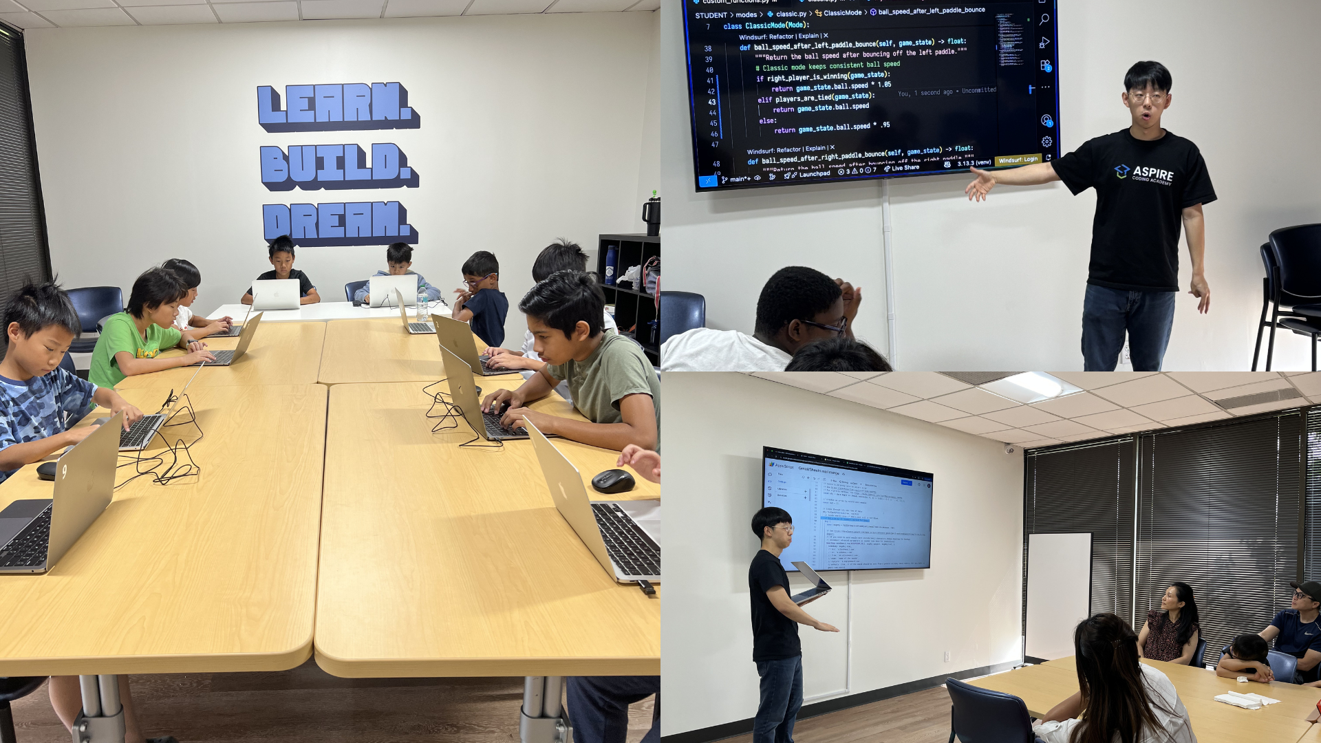 Jason teaching coding in a classroom.