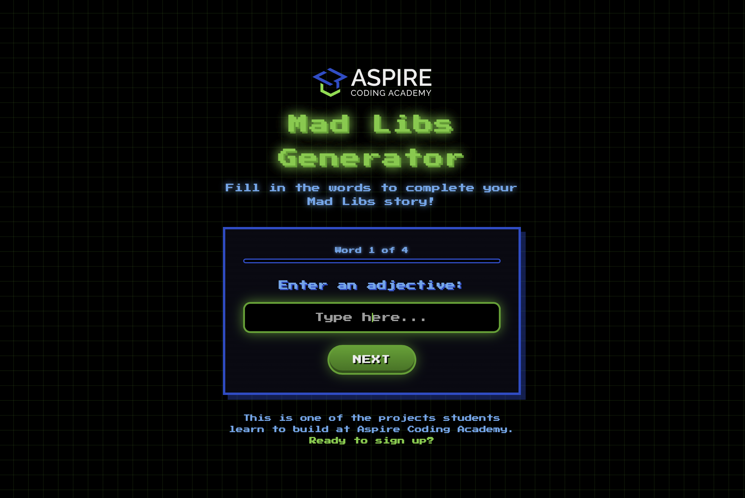 Mad Libs Generator by Beginner